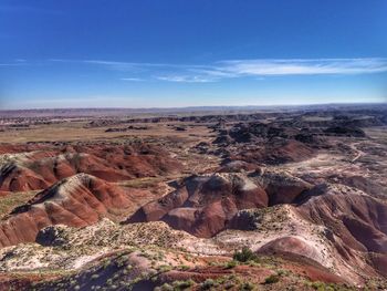 Scenic view of rock formations against sky