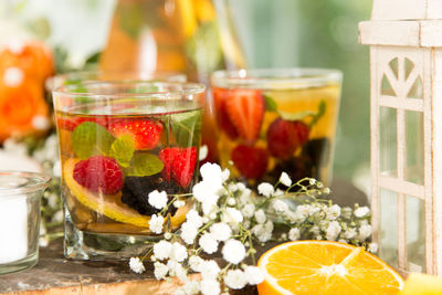 Close-up of drink on table