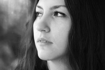 Close-up of young woman