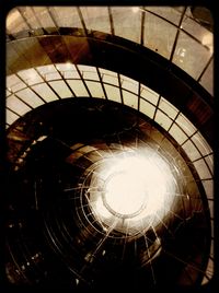 Angle view of spiral staircase