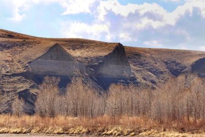 Scenic view of mountain against sky