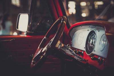 Close-up of vintage car