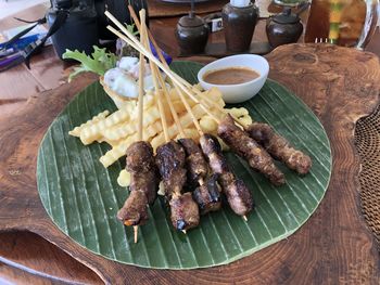 Satay for lunch