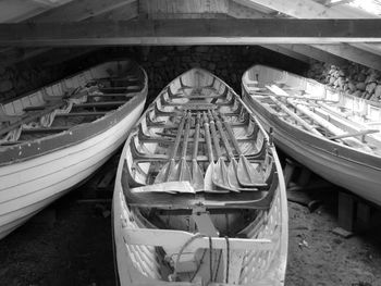 Rowboats in workshop