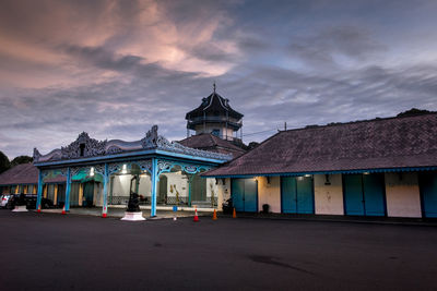 View of building against sky during sunset