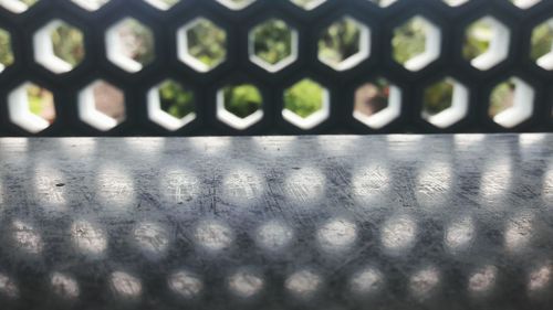 Close-up of metal grate