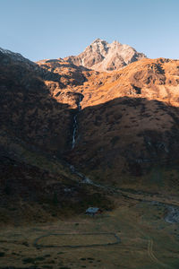 Alpine waterfalls in gastein, salzburg, austria