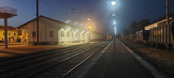 View of railroad station platform