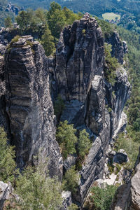 View of rock formation on mountain