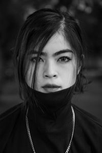 Close-up portrait of young woman