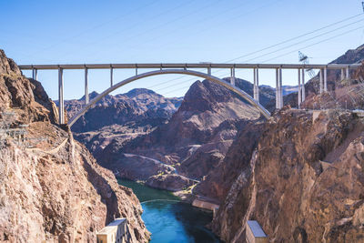 Panoramic view of bridge over river