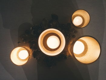 View of illuminated street light