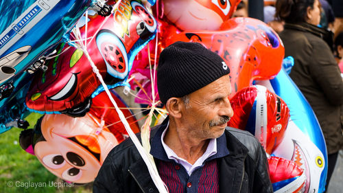 Portrait of man wearing hat