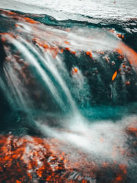 Full frame shot of swimming in sea