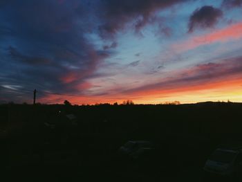 Silhouette of sky at sunset