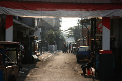 Street amidst buildings in city