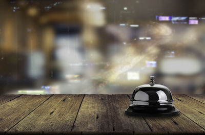 Close-up of wine glass on table at restaurant