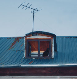 Low angle view of building against clear sky