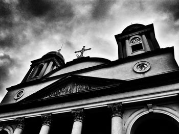 Low angle view of church against sky