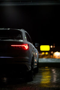 View of car on road at night