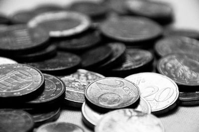 Close-up of coins