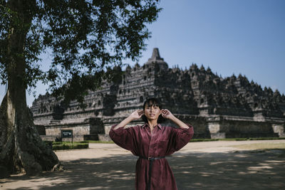 Woman in a temple