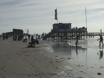 Group of people on beach