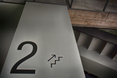 High angle view of text on wall
