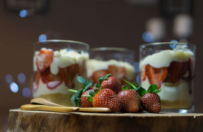 Close-up of fruits on table