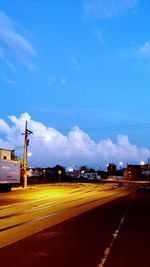 Built structure against blue sky and clouds