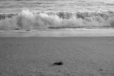 Waves rushing towards shore