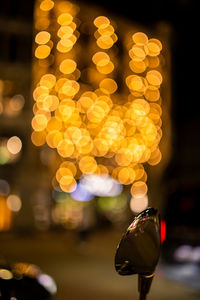 Close-up of illuminated light