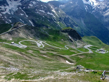 High angle view of mountain landscape