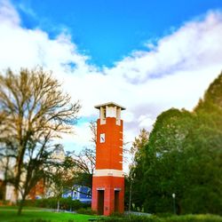 Low angle view of lighthouse