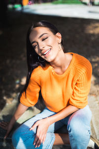 Portrait of a smiling young woman