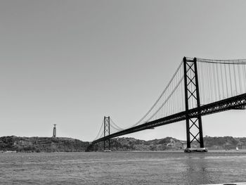 View of suspension bridge against sky
