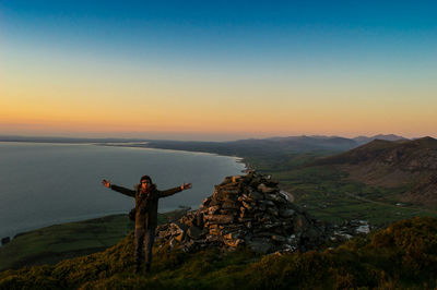 Man standing on mountain