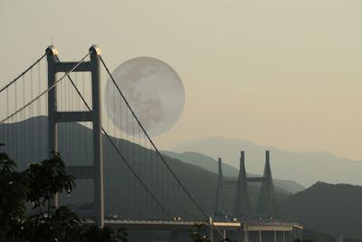 View of suspension bridge against sky