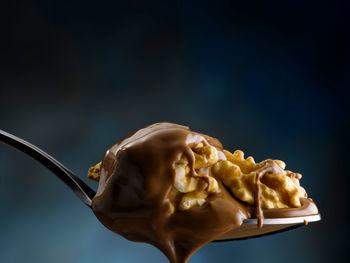 Close-up of ice cream against white background