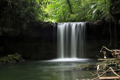 Scenic view of ampadoap waterfalls