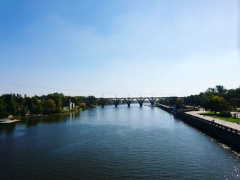 Bridge over river against sky