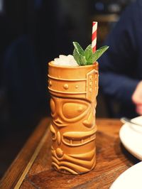 Close-up of drink on table