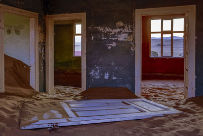 Interior of abandoned house