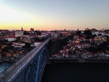 Bridge over river in city