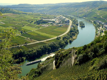 Aerial view of agricultural field