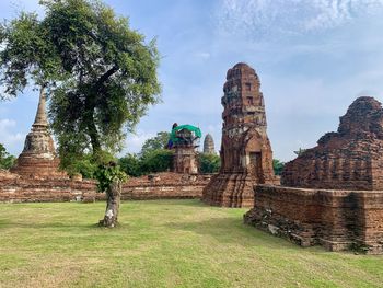 Old temple against sky