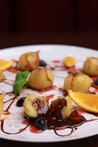 Close-up of food in plate