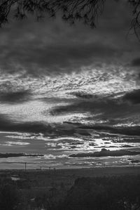 Storm clouds over land