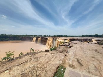 Scenic view of river against sky
