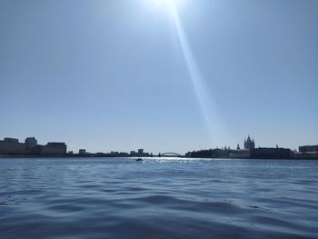 Scenic view of river against sky